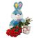 red roses with plush toy and chocolates. Angola